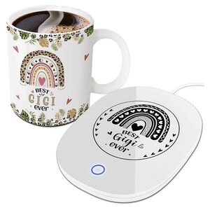 Gigi Mug & Warmer Set – Rainbow Heart Design | Grandma Gift, Christmas Gift NWT